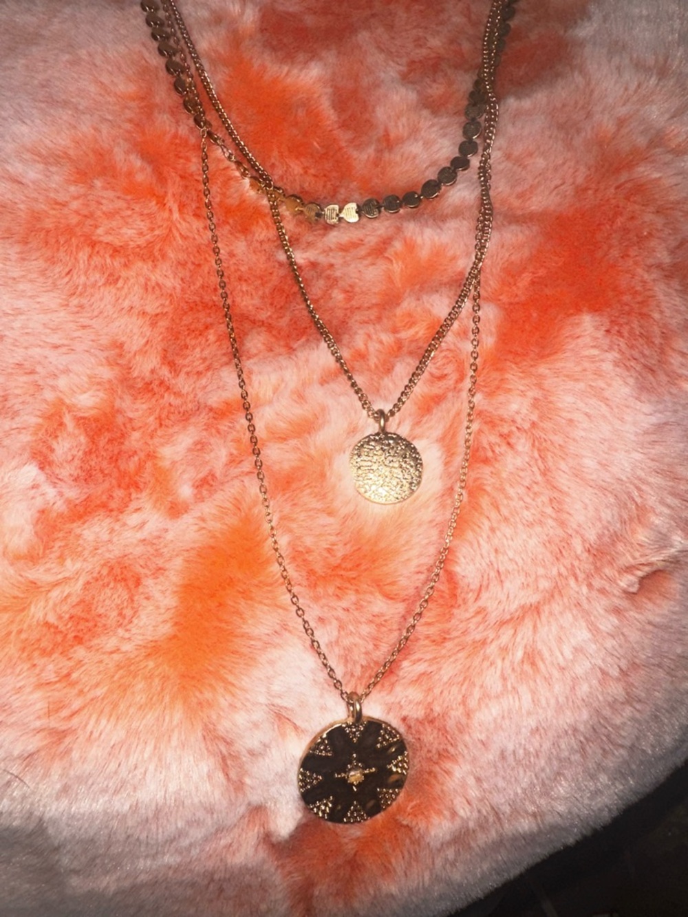 NWOT Nordstrom Rack 3 Layered Gold Necklace